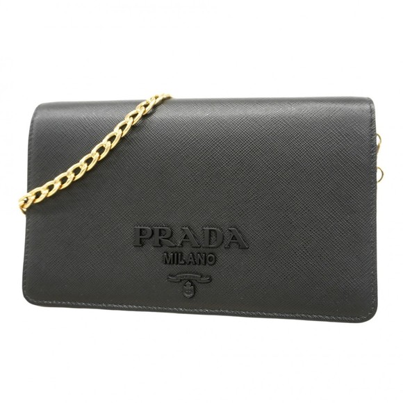 PRADA Black Leather Saffiano Wallet - Picture 1 of 11